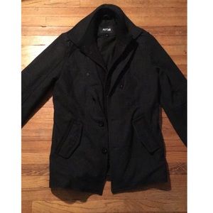 Women’s Gray/Black Heavy Peacoat